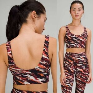 Lululemon Lunar New Year Align Reversible Bra Light Support Tiger Tide Red Sz 4